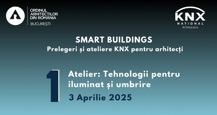 Poza produs Tehnologii pentru iluminat și umbrire | Smart buildings - prelegeri și ateliere KNX pentru arhitecți