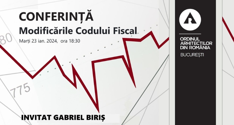 Poza produs Propuneri teme și înscriere la conferința „Modificările Codului Fiscal valabile de la 1 ianuarie 2024” organizată de OAR București în data de 28 martie