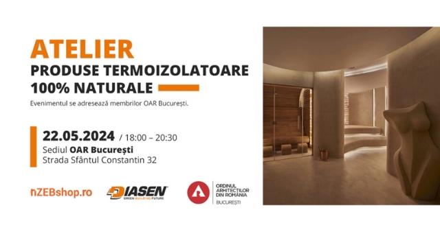 Poza produs Înscrieri la Atelierul de prezentare a liniei de produse termoizolatoare 100% naturale marca Diasen folosite la reabilitarea clădirilor istorice