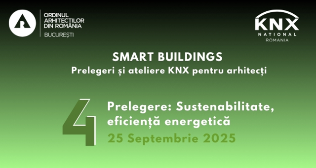 Poza produs Sustenabilitate și eficiență energetică | Smart buildings - prelegeri și ateliere KNX pentru arhitecți